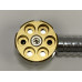 Gold and Silver 6 Shooter Rotating Bullet Pipe