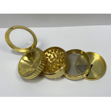 Champ-High Gold 4Pc Grinder With Magnifying Glass