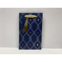 Blue Geometric Gift Bag
