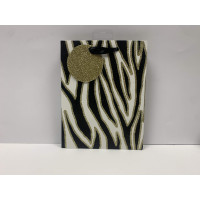 Zebra & Gold Print Gift Bag
