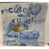 Blue Cute & Cuddly Teddy Gift Bag