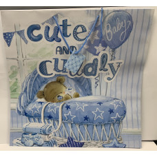 Blue Cute & Cuddly Teddy Gift Bag