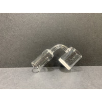 Flat Quartz White Base Banger - Female 14mm