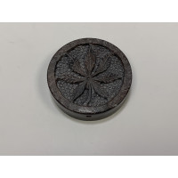Round Stone Hemp Leaf Pipe