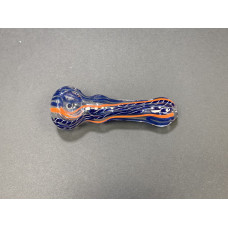 Dark Blue & Yellow Glass Pipe