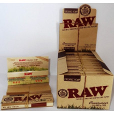 RAW Organic Hemp Connoisseur 1¼ Size Rolling Papers with Tips